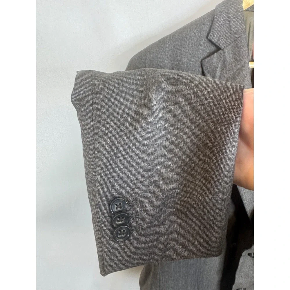 Banana Republic Mens 40R Modern Fit‎ Grey Wool Blazer Jacket 762151-00-1